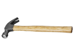 Молоток-гвоздодер с цельнометаллической ручкой ПРОФИ (0,6кг)